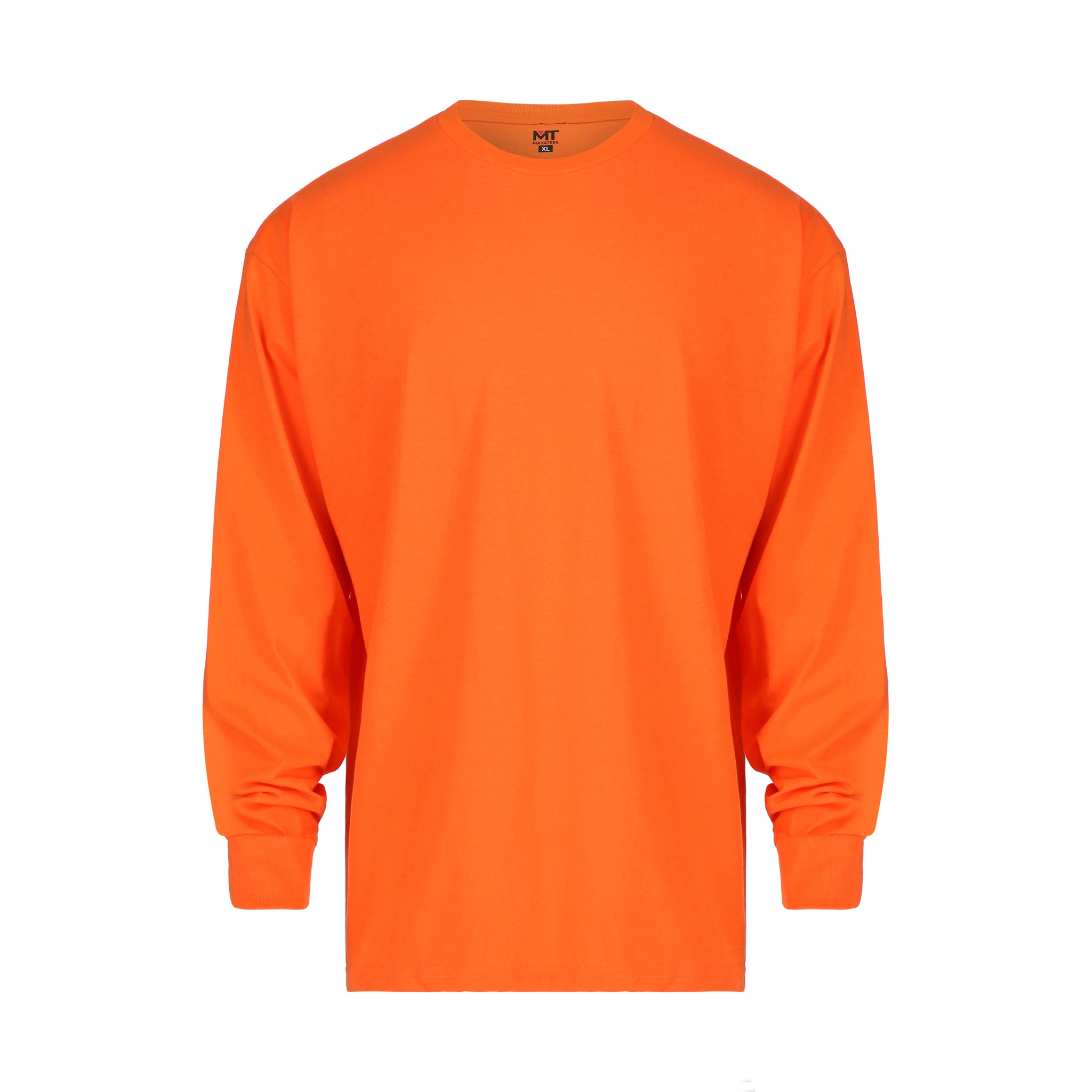 Premium Long Sleeve Tee – Neon Orange | Comfortable, Durable, and Stylish