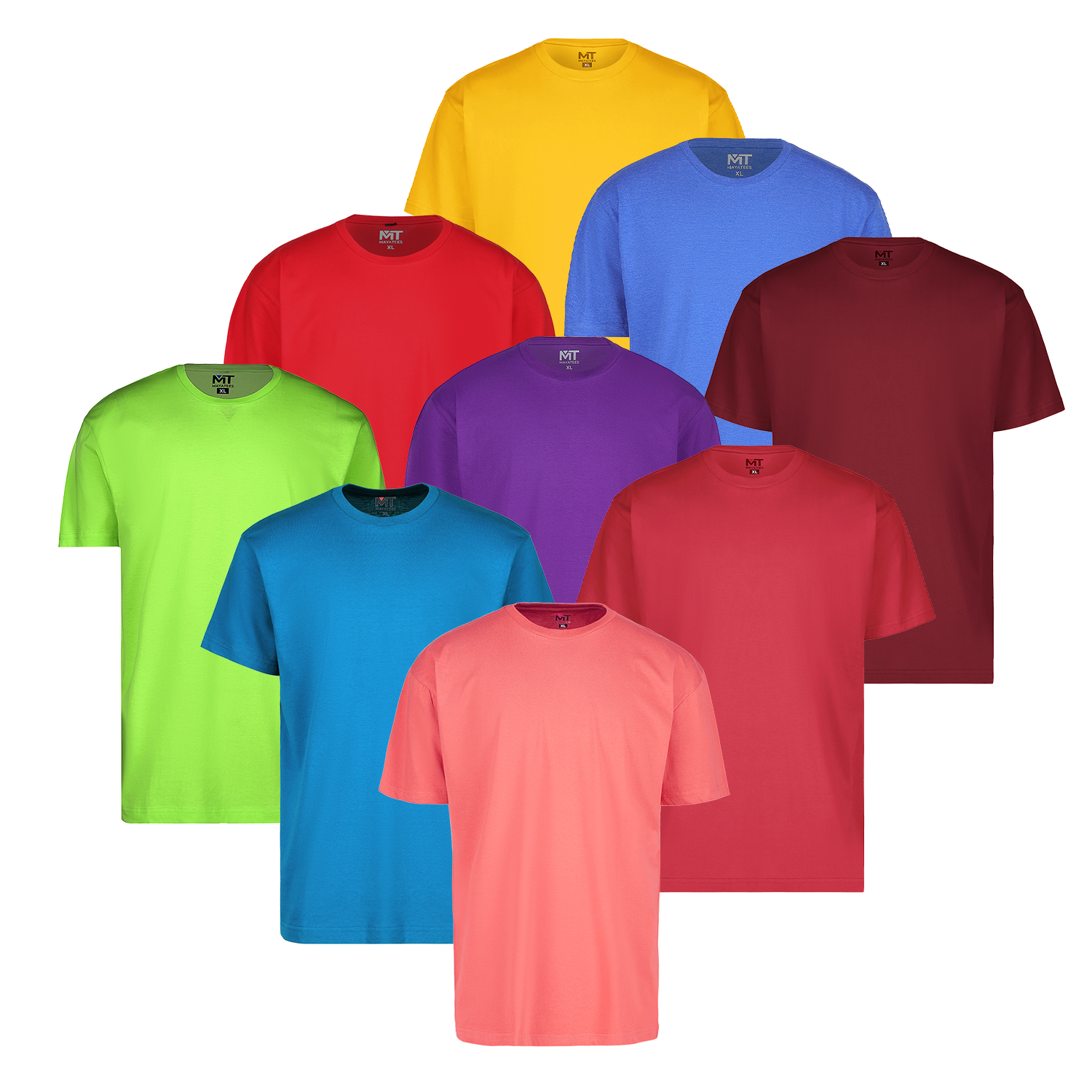 Pack of 9 - UltraSoft Premium Tees - 4.3 Oz